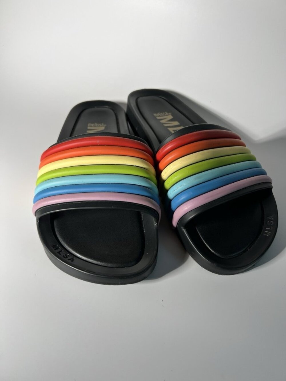 Melissa MLSA 3D Scented Rainbow Slides Women’s Size 10 Jelly Sandals